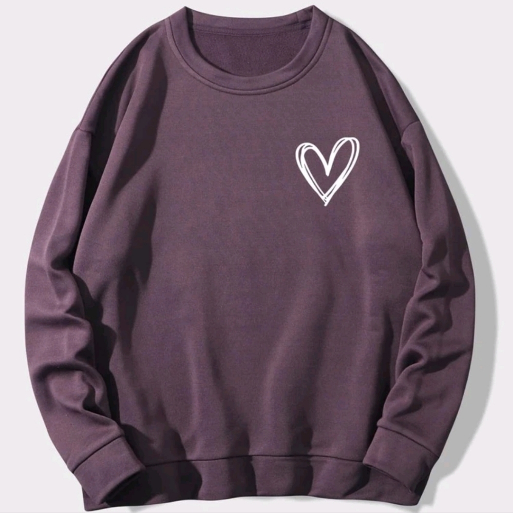 Heart print sweatshirt size medium